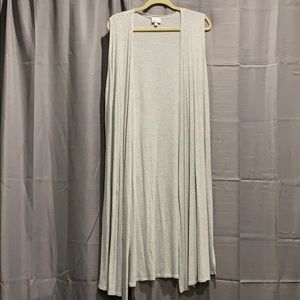 LulaRoe Long (knee length) tank sleeve cardigan